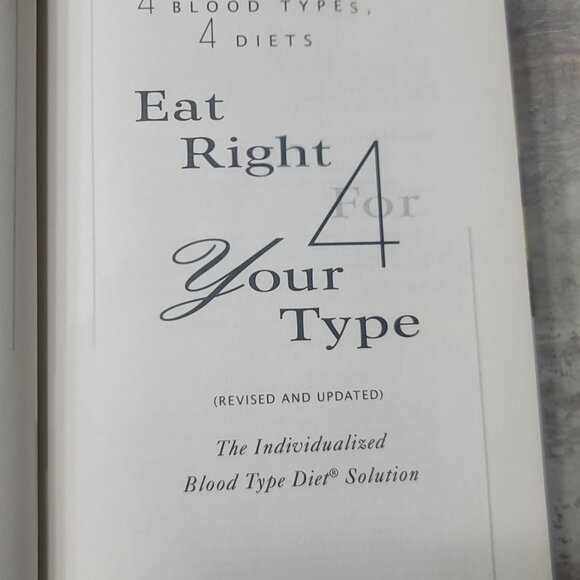 #362 Eat Right 4 Your Blood Type Book Health - Picture 6 of 6